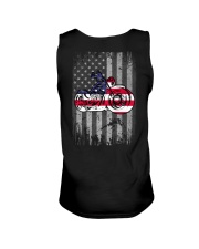 Motorcycle US Flag Back Unisex Tank tile