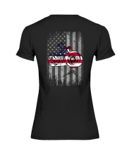 Motorcycle US Flag Back Premium Fit Ladies Tee tile