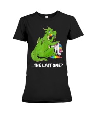 Dragon eat unicorn the last one Premium Fit Ladies Tee tile