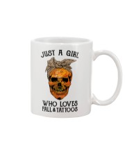 Just a girl who loves Fall and Tattoos Mug tile