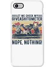 Cow Let me check my giveashitometer Nope Nothing Phone Case tile