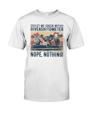 Cow Let me check my giveashitometer Nope Nothing Classic T-Shirt front