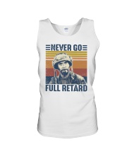 Retro Never go full retard Unisex Tank tile