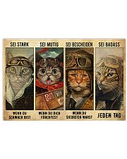 Pilot cat be strong when you are weak 17x11 Poster front