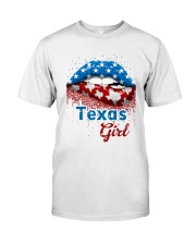 Texas Girls American Lips Classic T-Shirt front