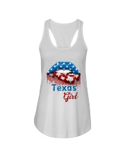 Texas Girls American Lips Ladies Flowy Tank tile