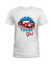 Texas Girls American Lips Ladies T-Shirt tile