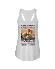 I'm a dad a grandpa and a retired firefighter Ladies Flowy Tank tile