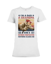 I'm a dad a grandpa and a retired firefighter Premium Fit Ladies Tee tile