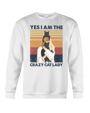 Yes I am the crazy cat lady Crewneck Sweatshirt tile