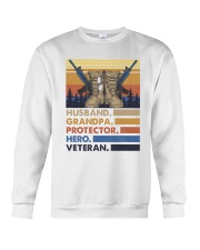 Husband grandpa protector hero veteran Crewneck Sweatshirt tile