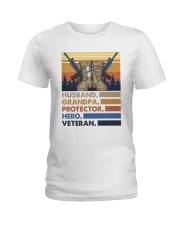 Husband grandpa protector hero veteran Ladies T-Shirt tile