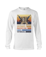 Husband grandpa protector hero veteran Long Sleeve Tee tile