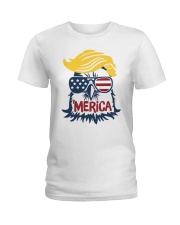 Owl Merica Ladies T-Shirt tile