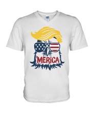 Owl Merica V-Neck T-Shirt tile