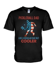 Pickleball Dad Cooler V-Neck T-Shirt tile