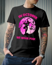Black Cat In October We Wear Pink Classic T-Shirt lifestyle-mens-crewneck-front-6