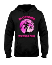 Black Cat In October We Wear Pink Hooded Sweatshirt tile