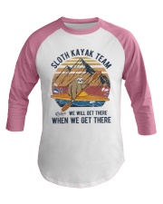 Sloth Kayak Team Baseball Tee tile
