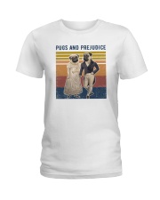 Pugs and prejudice Ladies T-Shirt tile