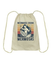 Mermaids drinks Mermosas Drawstring Bag tile