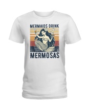 Mermaids drinks Mermosas Ladies T-Shirt tile