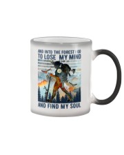 Hiking And into the forest I go Color Changing Mug tile