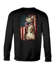 american flag cat independence day Crewneck Sweatshirt tile