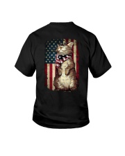 american flag cat independence day Youth T-Shirt tile