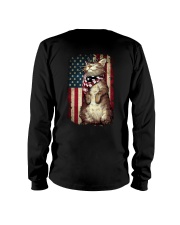 american flag cat independence day Long Sleeve Tee tile