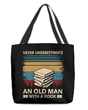 Reader Never Underestimate An Old Man All-Over Tote tile