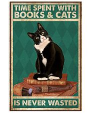 Time Spent With Books And Cats Is Never Wasted 24x36 Poster front