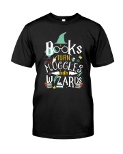 Books turn Muggles into Wizards Premium Fit Mens Tee tile