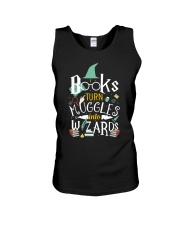 Books turn Muggles into Wizards Unisex Tank tile