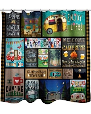 Camping Happy Shower Curtain tile