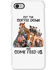 Put the coffee down and come feed us Phone Case tile