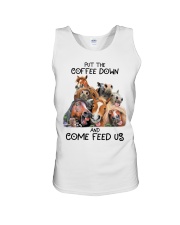 Put the coffee down and come feed us Unisex Tank tile