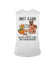 Just a girl who love fall and dogs Sleeveless Tee tile