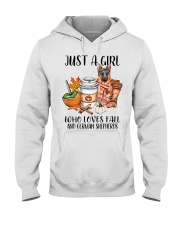 Just a girl who love fall and dogs Hooded Sweatshirt tile