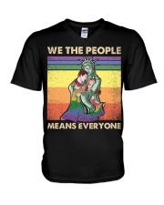 LGBTQ Pride Liberty Statue We The People V-Neck T-Shirt tile
