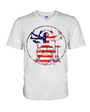 Vitruvian Man V-Neck T-Shirt tile