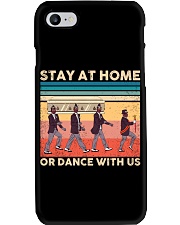 Retro Stay at home or dance with us Phone Case tile