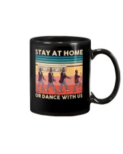 Retro Stay at home or dance with us Mug tile