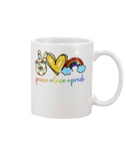 Peace Love Pride Rainbow LGBT Lesbian Gay Pride Mug tile