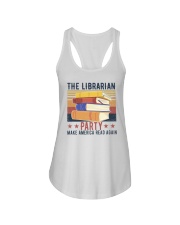 The Librarian Party Make America Read Again Ladies Flowy Tank tile