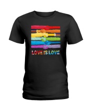 LGBTQ Pride Love Is Love Ladies T-Shirt tile