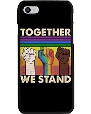 White Black LGBTQ Together We Stand Phone Case tile