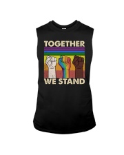 White Black LGBTQ Together We Stand Sleeveless Tee tile