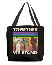 White Black LGBTQ Together We Stand All-Over Tote tile