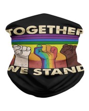 White Black LGBTQ Together We Stand Neck Gaiter tile
